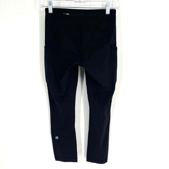 Lululemon Speed Up Crop 21" Black Size 4 Full On Luxtreme - Picture 2 of 11